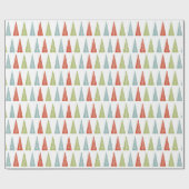 Meereeuwse moderne kerstbomen gepatterd cadeaupapier (Vlak)