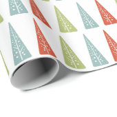 Meereeuwse moderne kerstbomen gepatterd cadeaupapier (Rol Hoek)