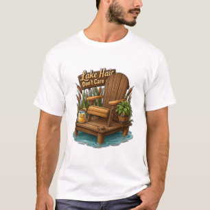 Meerhaar Maakt Niet Uit Houten Steiger En Stoel T-shirt