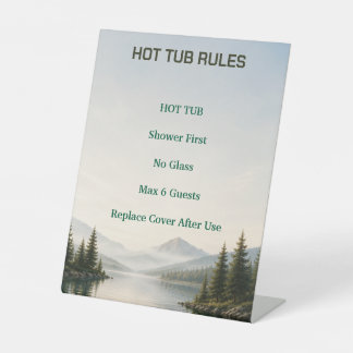 Meerhuis Airbnb Bubbelbad Regels Bord Reclamebord Met Voetstuk