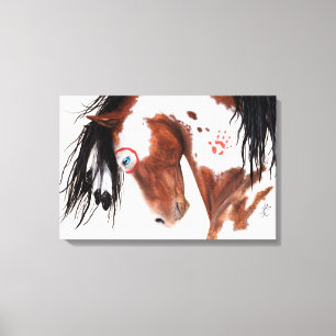 Meerhuispaard door BiHrLe Art Canvas Print