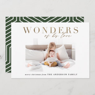 Meerjarig religieus goud met multi-foto kerstmis feestdagenkaart