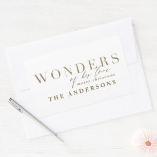 Meerjarig religieus goud met multi-foto kerstmis rechthoekige sticker