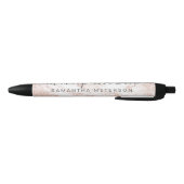 Meerjarig roos goud glitter marmer ombre make-up zwarte inkt pen (Bodem)