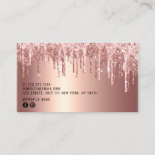 Meerjarig roos goudglitterschaar visitekaartje (Achterkant)