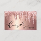 Meerjarig roos goudglitterschaar visitekaartje (Voorkant)