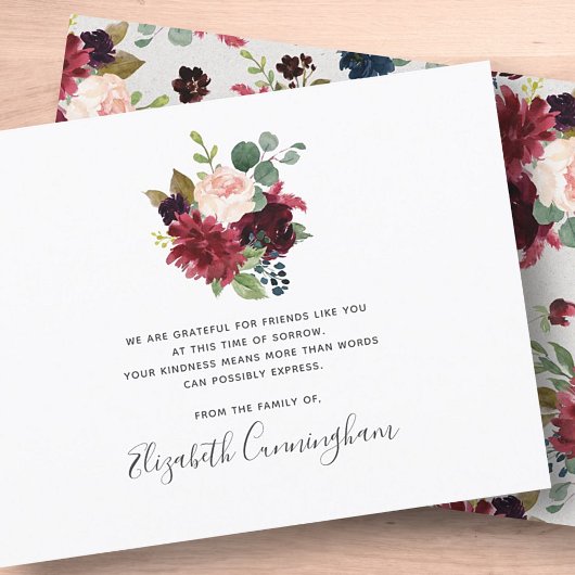 Meerjarig Waterverf Floral botanisch Bedankkaart