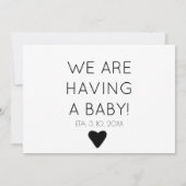 Meerjarige aankondiging zwangerschap met minimale  (Achterkant)