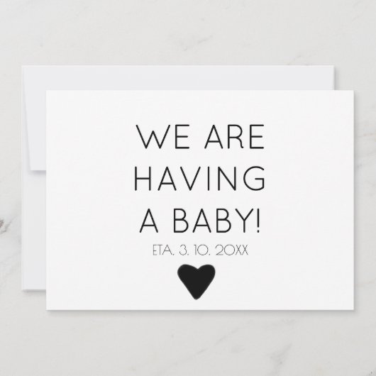 Meerjarige aankondiging zwangerschap met minimale  (Achterkant)