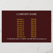 Meerjarige dessertcake bakkerij flyer (Achterkant)