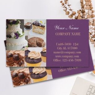 Meerjarige dessertcake bakkerij visitekaartje