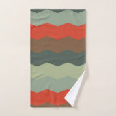Meerjarige moderne groenen en sinaasappel bad handdoek (Handdoek)