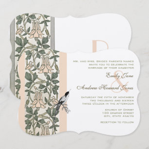 Meerjarige pink Hummingbird Wedding Invitation Kaart