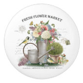 Meerjarige tuinbouwbloemtuin keramische knop (Voorkant)