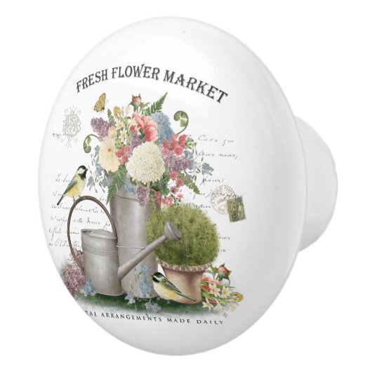 Meerjarige tuinbouwbloemtuin keramische knop (Rechts)