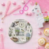 Meerjarige tuinbouwbloemtuin papieren bordje (Feest)