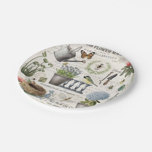 Meerjarige  tuinbouwbloemtuin papieren bordje (Gekanteld)