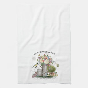 Meerjarige  tuinbouwbloemtuin theedoek
