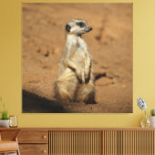 Meerkat 027 canvas afdruk (Insitu (Woonkamer))
