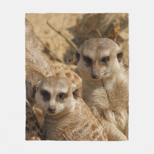 Meerkat 039 fleece deken (Voorkant)