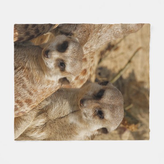 Meerkat 039 fleece deken (Voorkant (Horizontaal))