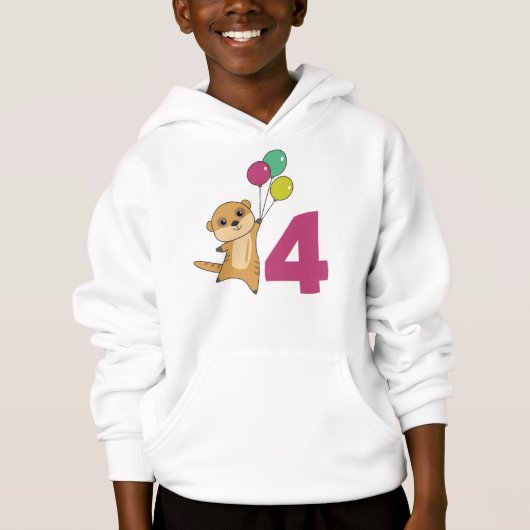 Meerkat 4e anniversaire Ballons Enfants Sweat - sh (Devant)