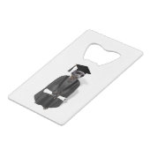 Meerkat Afstuderen met Diploma Kredietkaart Flessenopener (Achterkant Gekanteld)