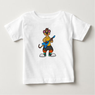 Meerkat als muzikant met gitaar