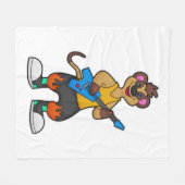 Meerkat als muzikant met gitaar fleece deken (Voorkant (Horizontaal))