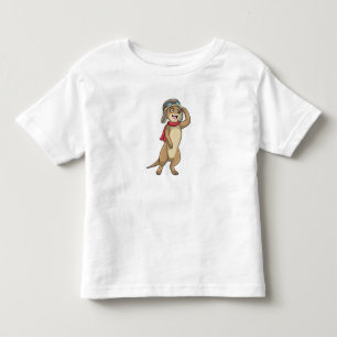 Meerkat als piloot met pet van piloot kinder shirts
