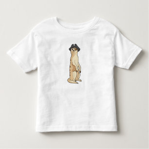 Meerkat als Piraat met Pirate pet Kinder Shirts
