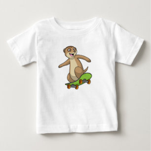 Meerkat als Skater met Skateboard