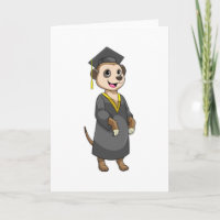 Meerkat als student met diploma