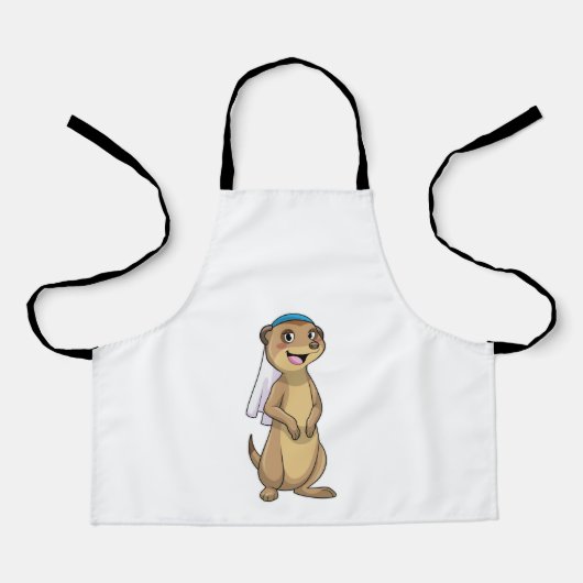 Meerkat as Bride with Veil Schort (Voorkant)