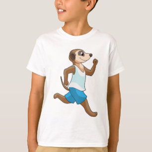 Meerkat at Running Sports T-shirt