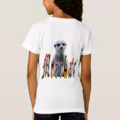 Meerkat Avec Logo Meerkats, Tshirt Blanc Filles (Dos)
