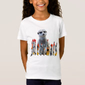 Meerkat Avec Logo Meerkats, Tshirt Blanc Filles (Devant)