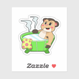 Meerkat bij het zwemmen in Bathtub Sticker
