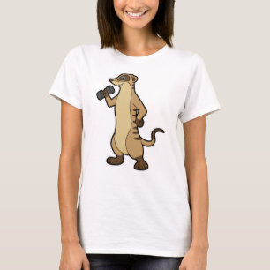 Meerkat bij Sterke training met Dumbbell T-shirt