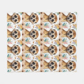 Meerkat bloemmotief fleece deken (Voorkant (Horizontaal))