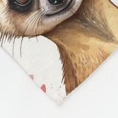 Meerkat bloemmotief fleece deken (Hoek)