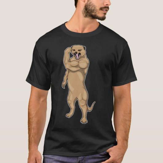Meerkat Bodybuilder Bodybuilding T-shirt (Voorkant)