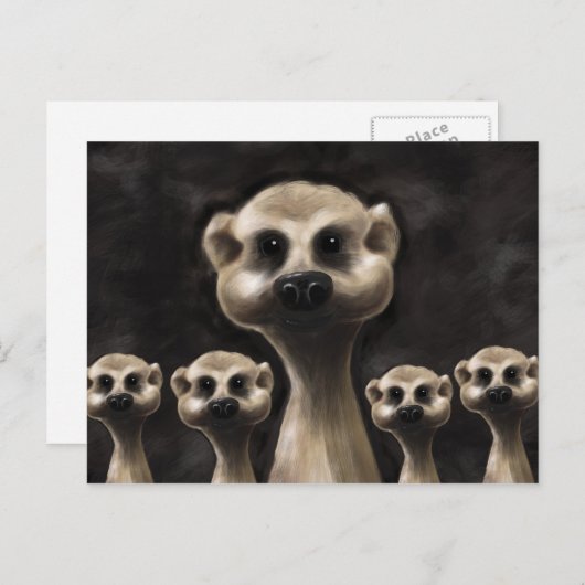 Meerkat briefkaart (Voorkant / Achterkant)