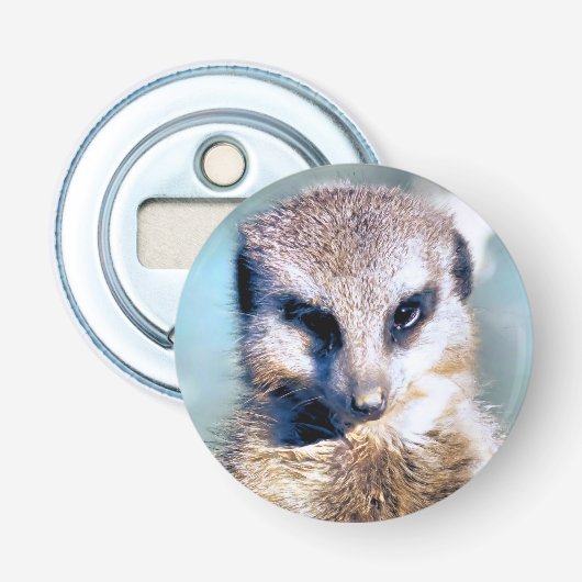 MEERKAT Button Bottle Opener (Voorkant)