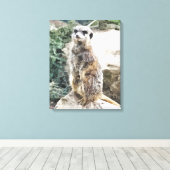 MEERKAT CANVAS AFDRUK (Insitu (Houten vloer))