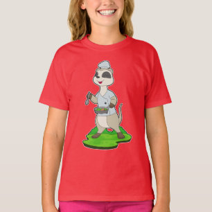 Meerkat Chef Bowl Kook T-shirt