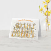 Meerkat Choir Happy Birthday! Kaart (Gele Bloem)