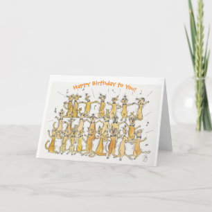 Meerkat Choir Happy Birthday! Kaart