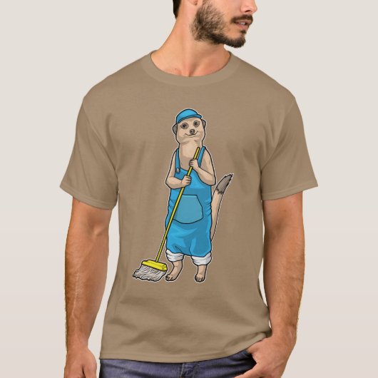 Meerkat Cleaner Mop T-shirt (Voorkant)