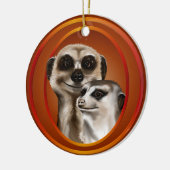 Meerkat Couple-Ornaments Keramisch Ornament (Links)